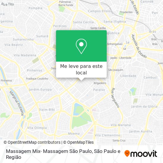 Massagem Mix- Massagem São Paulo mapa