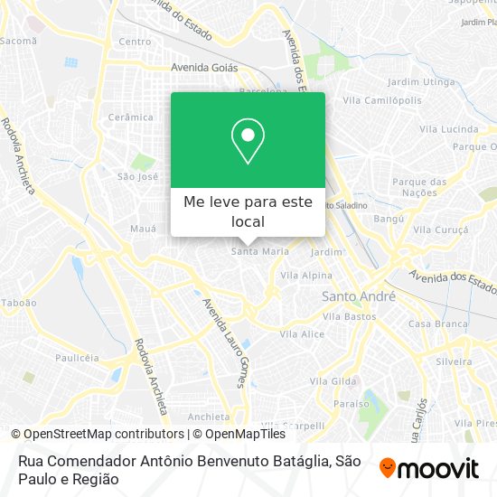 Rua Comendador Antônio Benvenuto Batáglia mapa