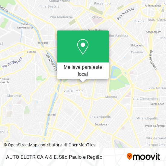 AUTO ELETRICA A & E mapa