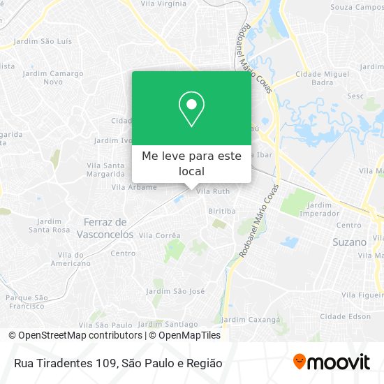 Rua Tiradentes 109 mapa