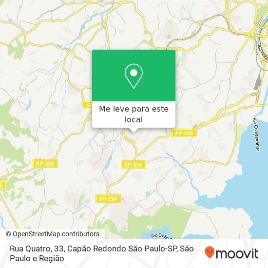 Rua Quatro, 33, Capão Redondo São Paulo-SP mapa