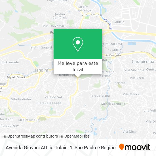 Avenida Giovani Attílio Tolaini 1 mapa