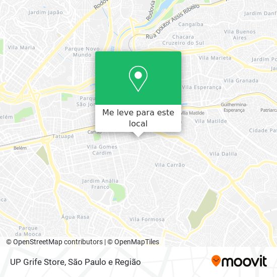 UP Grife Store mapa