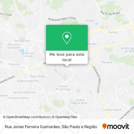 Rua Jonas Ferreira Guimarães mapa