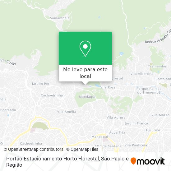 Portão Estacionamento Horto Florestal mapa