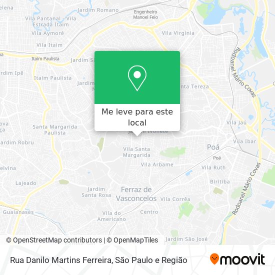 Rua Danilo Martins Ferreira mapa