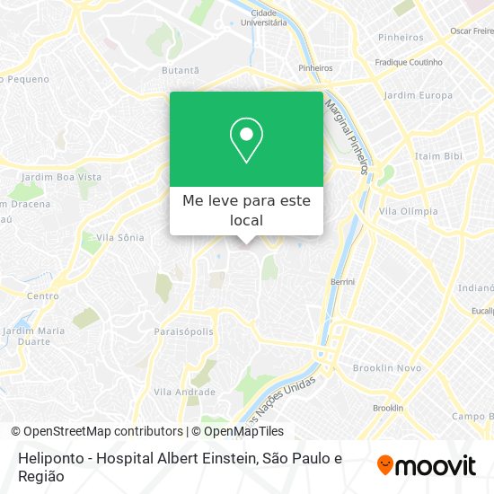 Heliponto - Hospital Albert Einstein mapa