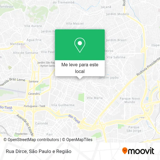 Rua Dirce mapa