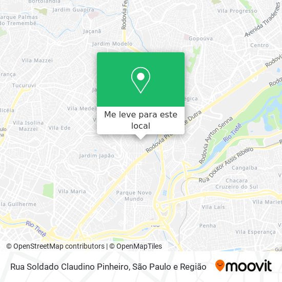 Rua Soldado Claudino Pinheiro mapa
