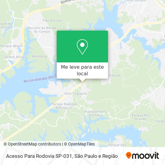 Acesso Para Rodovia SP-031 mapa