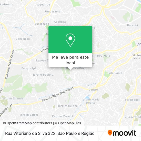 Rua Vitóriano da Silva 322 mapa