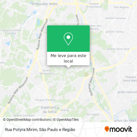 Rua Potyra Mirim mapa
