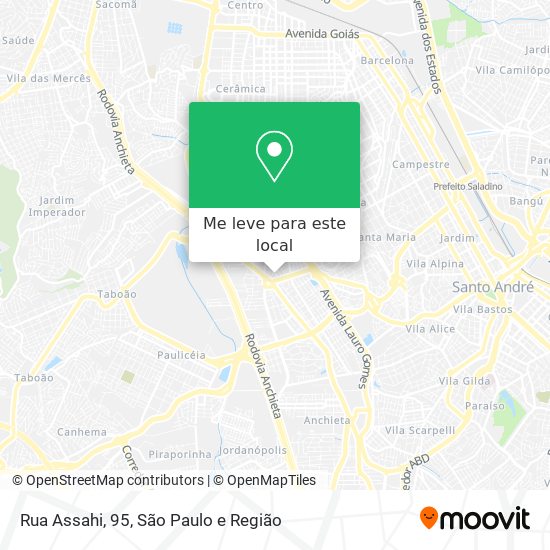 Rua Assahi, 95 mapa