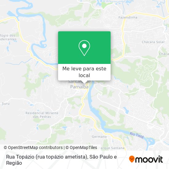 Rua Topázio (rua topázio ametista) mapa
