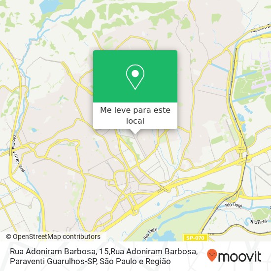Rua Adoniram Barbosa, 15,Rua Adoniram Barbosa, Paraventi Guarulhos-SP mapa