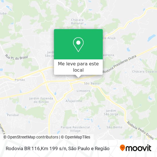 Rodovia BR 116,Km 199 s/n mapa