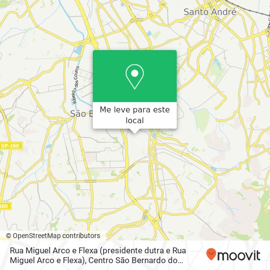 Rua Miguel Arco e Flexa (presidente dutra e Rua Miguel Arco e Flexa), Centro São Bernardo do Campo-SP mapa