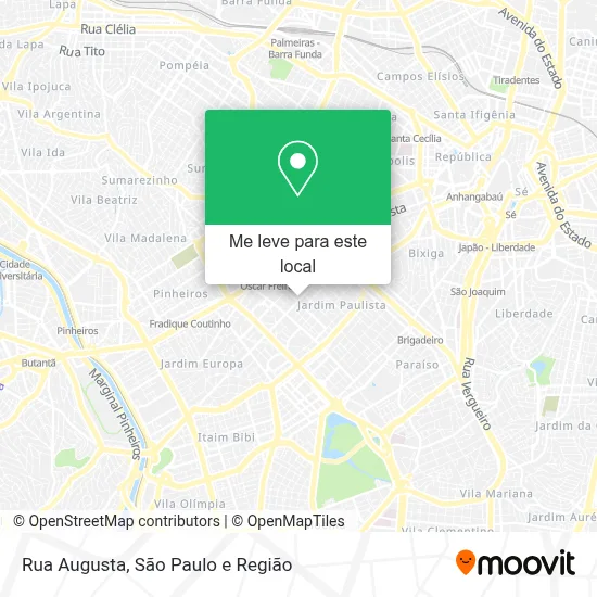 Rua Augusta mapa