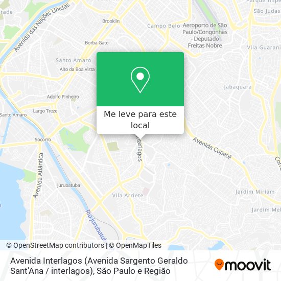 Avenida Interlagos (Avenida Sargento Geraldo Sant'Ana / interlagos) mapa