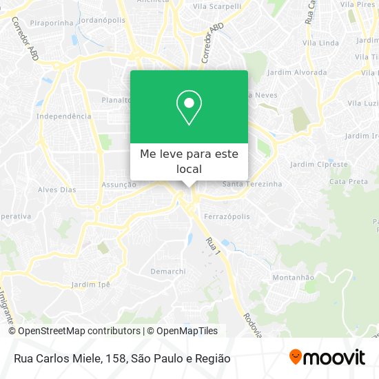 Rua Carlos Miele, 158 mapa