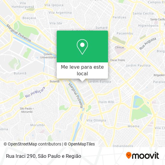 Rua Iraci 290 mapa