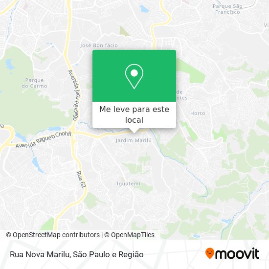 Rua Nova Marilu mapa