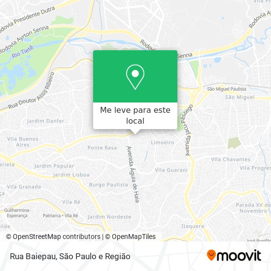 Rua Baiepau mapa