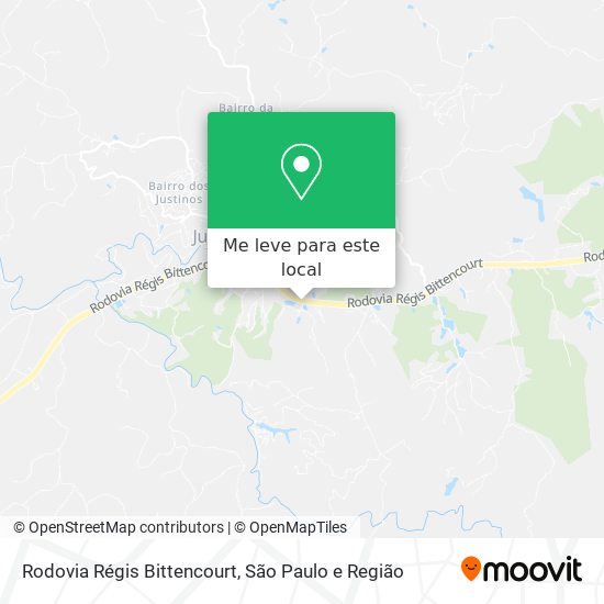 Rodovia Régis Bittencourt mapa