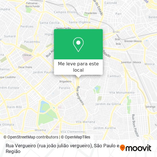 Rua Vergueiro (rua joão julião vergueiro) mapa
