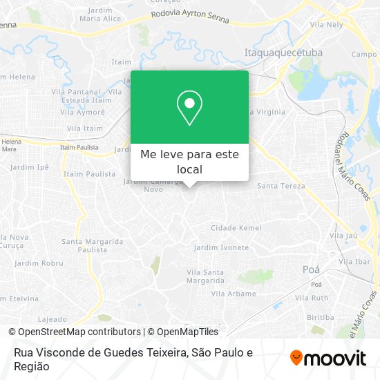 Rua Visconde de Guedes Teixeira mapa