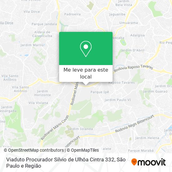 Viaduto Procurador Silvio de Ulhôa Cintra 332 mapa