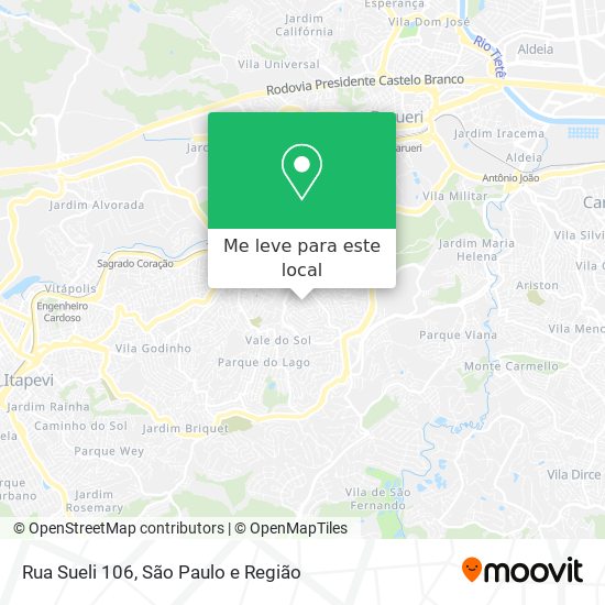 Rua Sueli 106 mapa