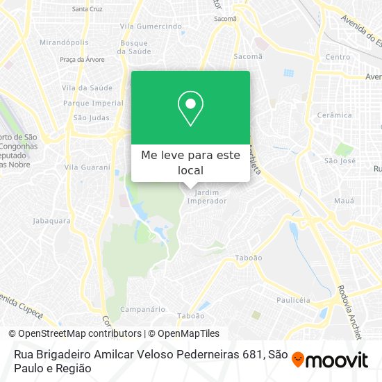 Rua Brigadeiro Amilcar Veloso Pederneiras 681 mapa