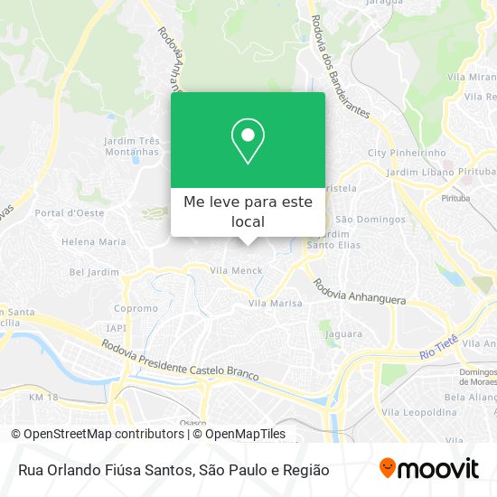 Rua Orlando Fiúsa Santos mapa