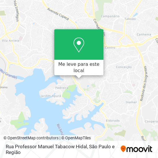 Rua Professor Manuel Tabacow Hidal mapa