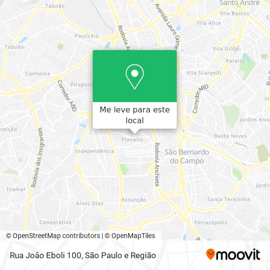 Rua Joāo Eboli 100 mapa