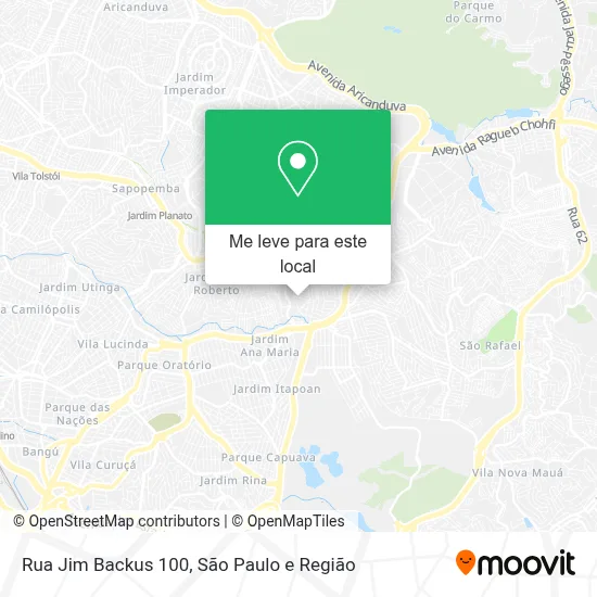 Rua Jim Backus 100 mapa