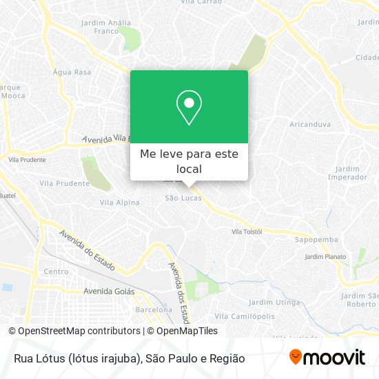 Rua Lótus (lótus irajuba) mapa