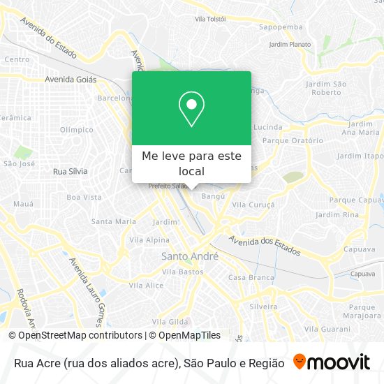 Rua Acre (rua dos aliados acre) mapa