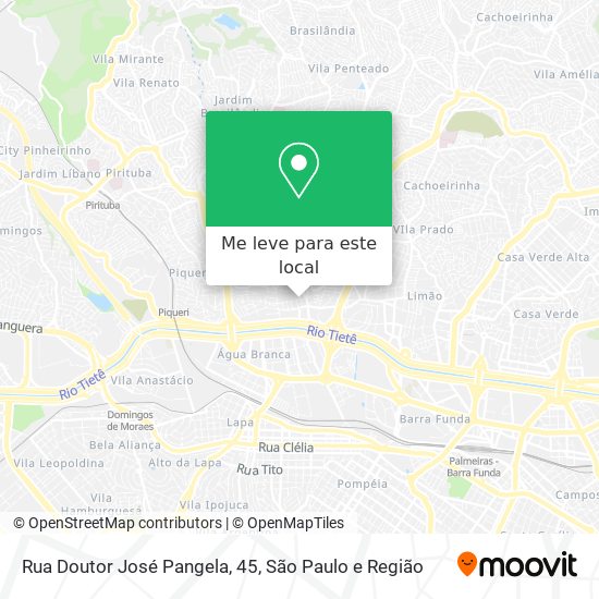 Rua Doutor José Pangela, 45 mapa