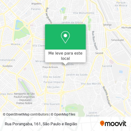 Rua Porangaba, 161 mapa