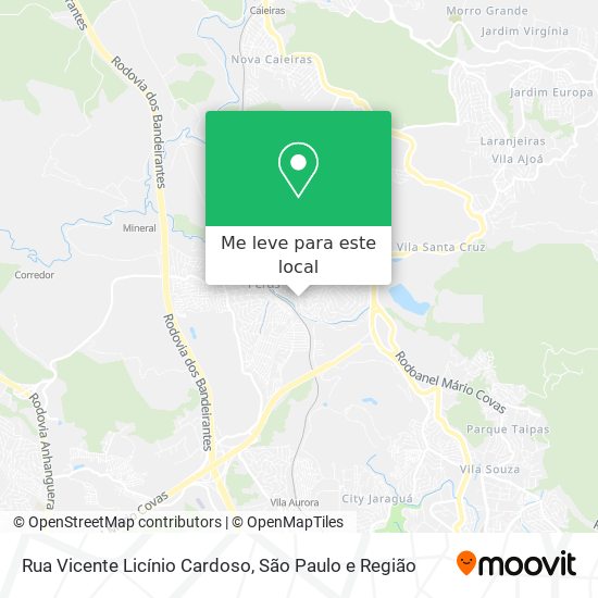 Rua Vicente Licínio Cardoso mapa