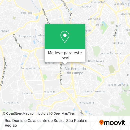 Rua Dionísio Cavalcante de Souza mapa