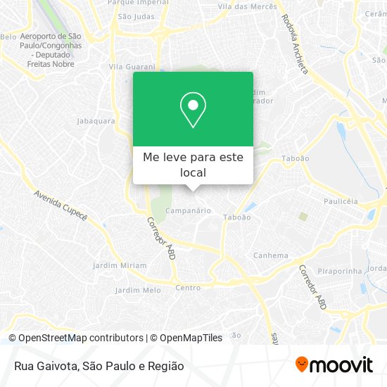 Rua Gaivota mapa