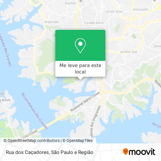 Rua dos Caçadores mapa