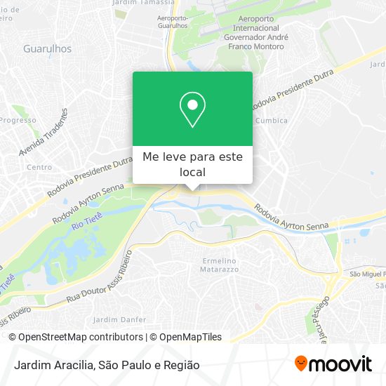 Jardim Aracilia mapa