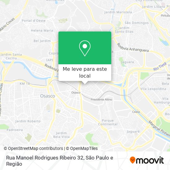 Rua Manoel Rodrigues Ribeiro 32 mapa