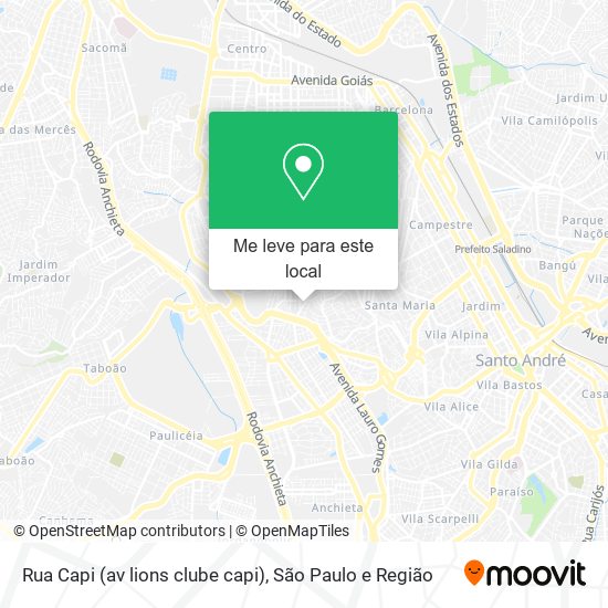 Rua Capi (av lions clube capi) mapa