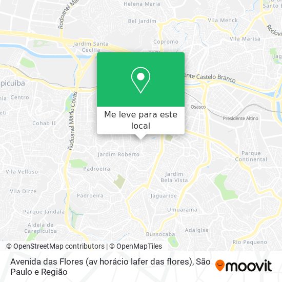 Avenida das Flores (av horácio lafer das flores) mapa