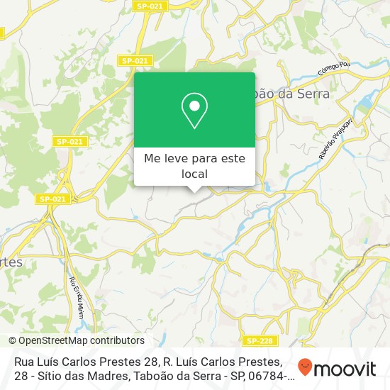 Rua Luís Carlos Prestes 28, R. Luís Carlos Prestes, 28 - Sítio das Madres, Taboão da Serra - SP, 06784-262, Brasil mapa